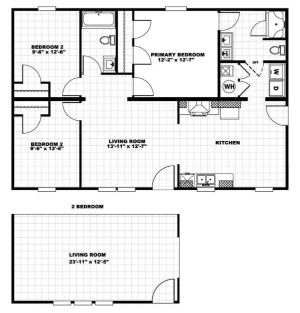 Mobile Home The Hartford 3 Bed 2 Bath. Size 28x44(40)sqft - Image 25
