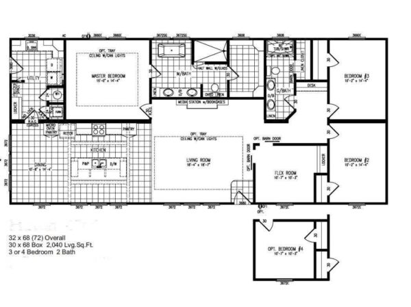 Mobile Home The Oak Creek m2 2040sqft 3 or 4 bedroom 2 bath - Image 25