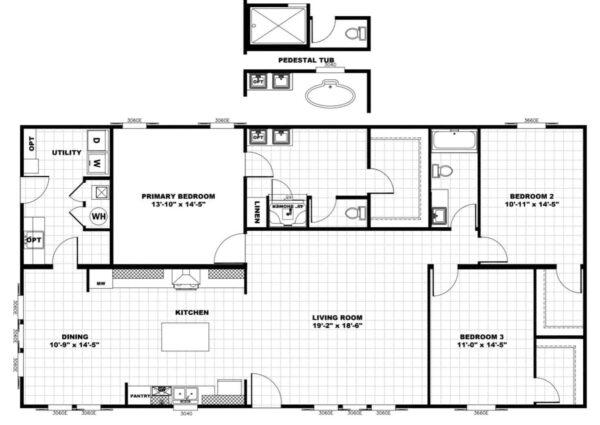 Mobile Home The Diamond 3 Bedroom | 2 Bath | 32 x 64™ (60) - Image 35